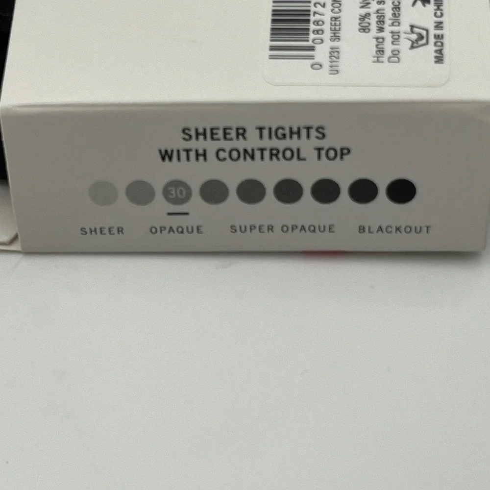 HUE Tights Women Size 1 Black Sheer Tights Control Top Perfit Technology U11231